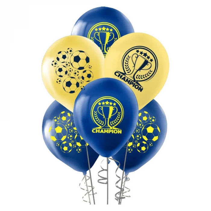 Champion Baskılı Sarı Lacivert Pastel Balon 12
