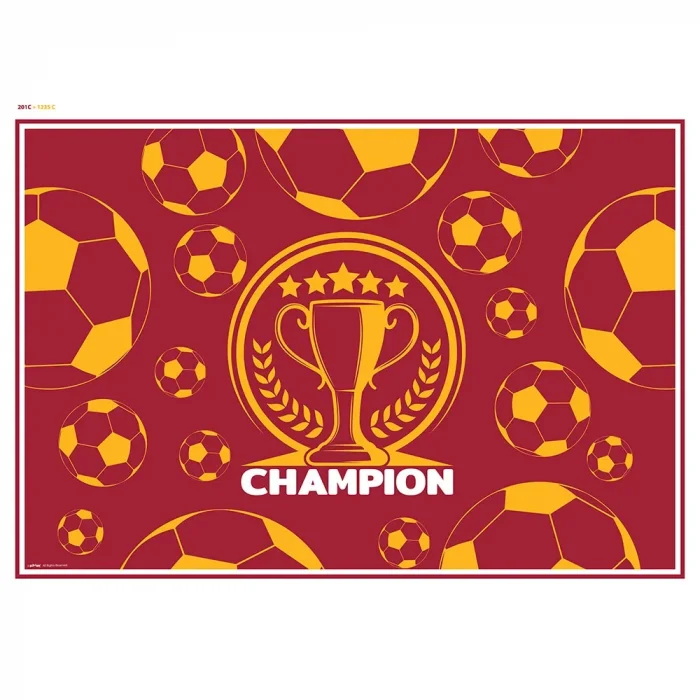 Champion Sarı Kırmızı Boyama Aktiviteli Parti Sunumu