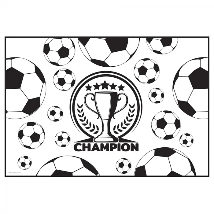 Champion Sarı Lacivert Boyama Aktiviteli Parti Sunumu