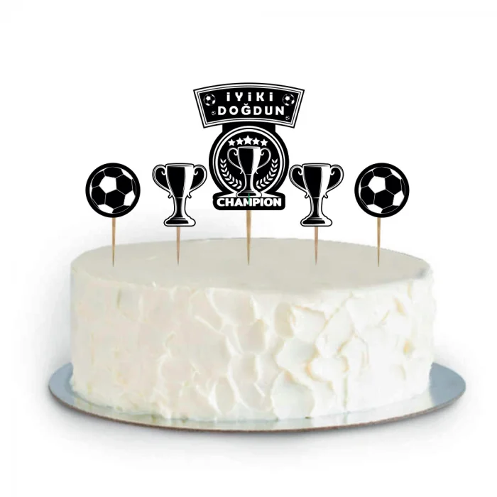 Champion Siyah Beyaz Cupcake Süsü