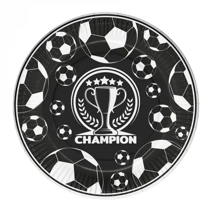 Champion Siyah Beyaz Karton Tabak