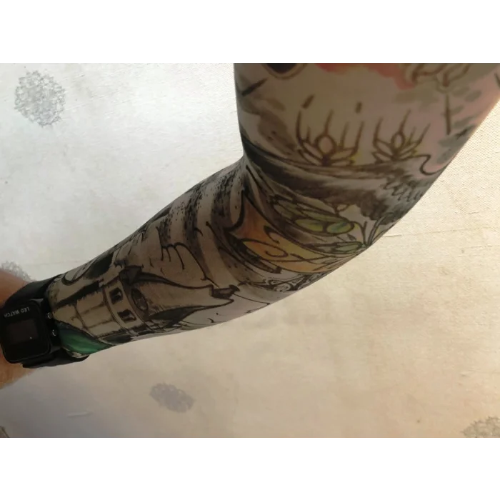 Çift Kol Giyilebilir Dövme Manzara Desenler Tattoo Sleeve