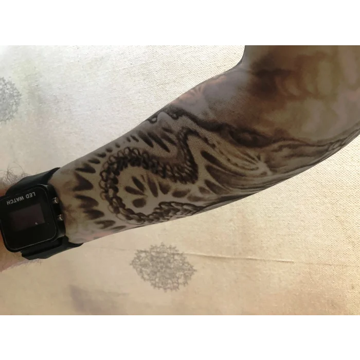 Çift Kol Giyilebilir Dövme Sarmal Desenler Tattoo Sleeve