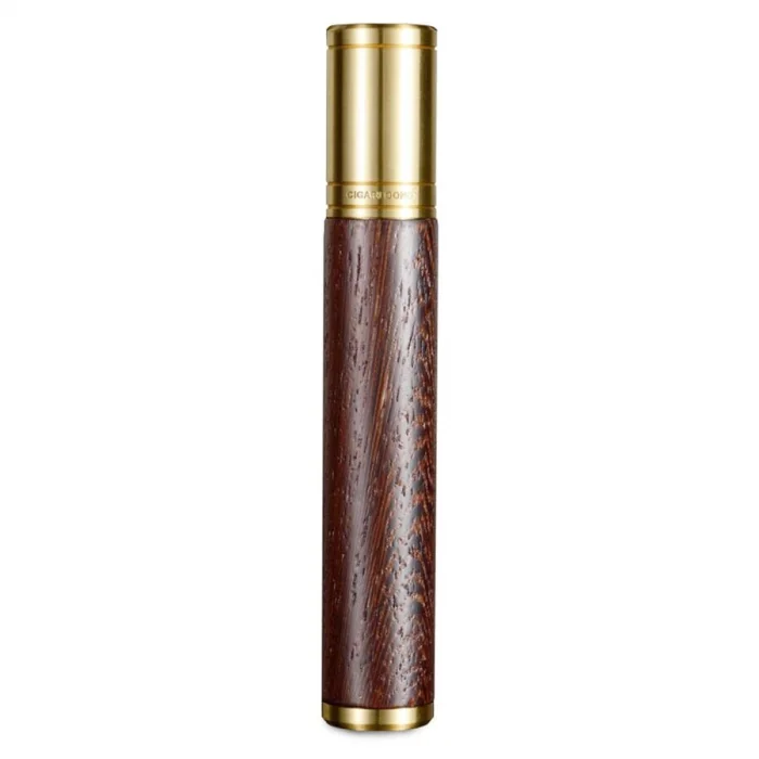 Cigarloong Ahşap Metal Puro Kılıfı Tekli Gold 60 Ring