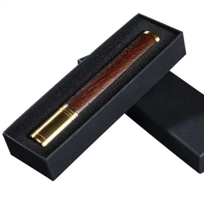 Cigarloong Ahşap Metal Puro Kılıfı Tekli Gold 60 Ring