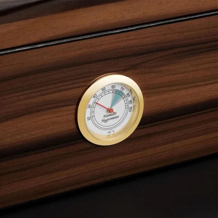 Cigarloong Camlı Puro Kutusu Humidor Ceviz 50s