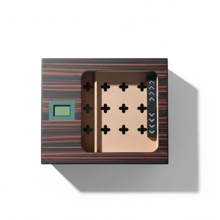 Cigarloong Camlı Puro Kutusu Humidor Ebony 40s