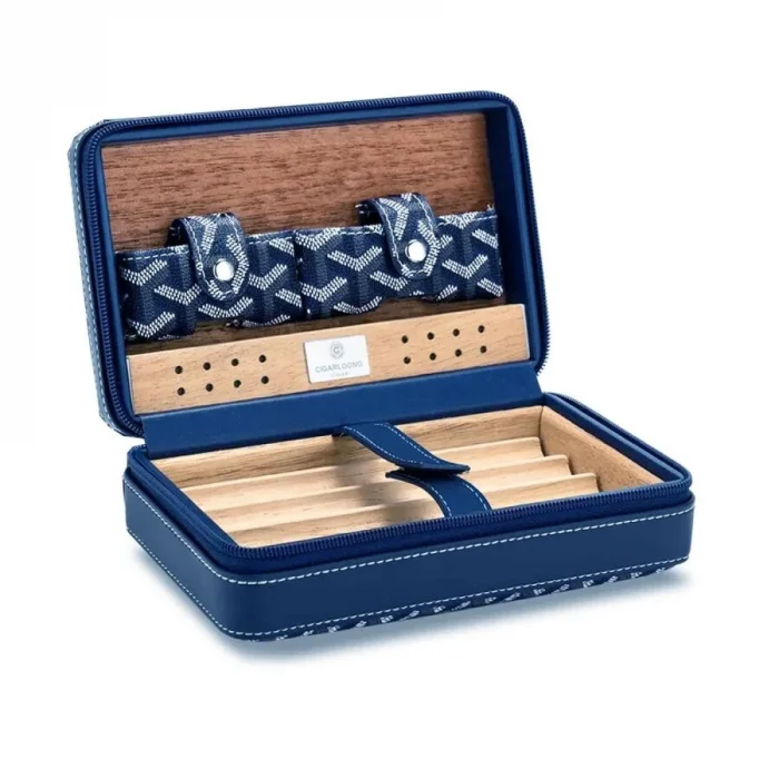 CigarLoong Deri Puro Taşıma Çantası 4lü Mavi