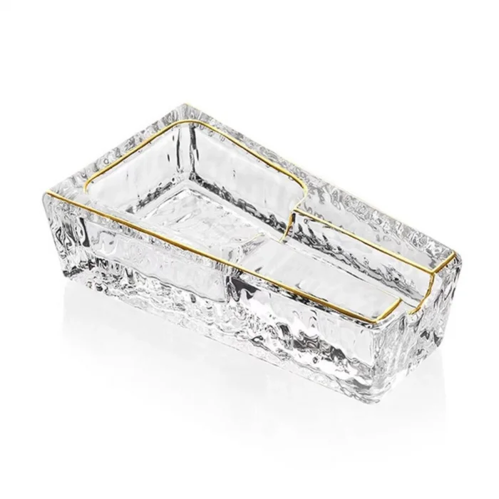 Cigarloong Kristal Cam Puro Küllüğü Clear Gold Tekli