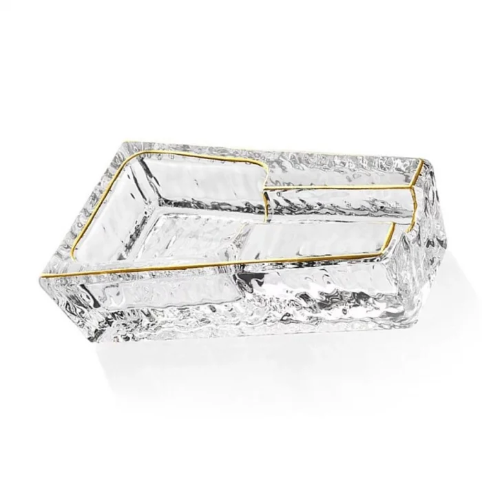 Cigarloong Kristal Cam Puro Küllüğü Clear Gold Tekli