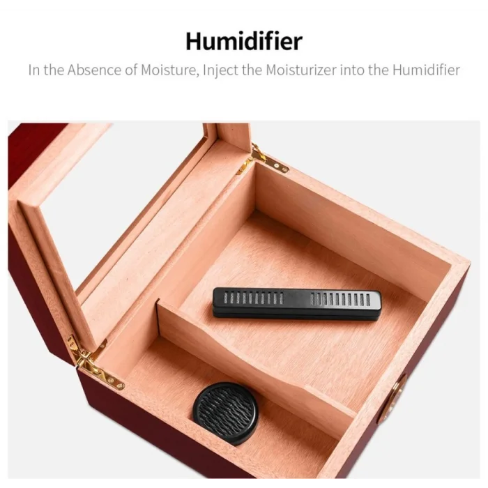 Cigarloong Puro Kutusu Nemlendirici Humidifier İnce Uzun Silver
