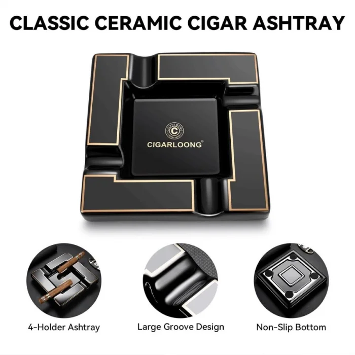 Cigarloong Seramik Puro Küllüğü Siyah 4lü