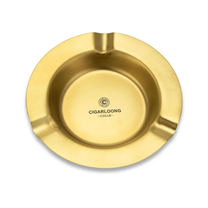 Cigarloong Yuvarlak Metal Puro Küllüğü Gold 3lü