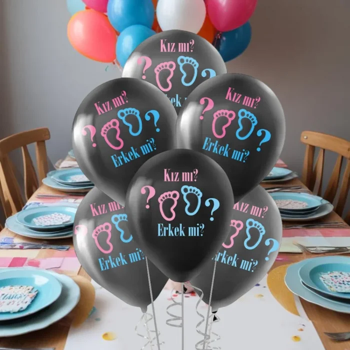 Cinsiyet Partisi Baskılı Balon 12