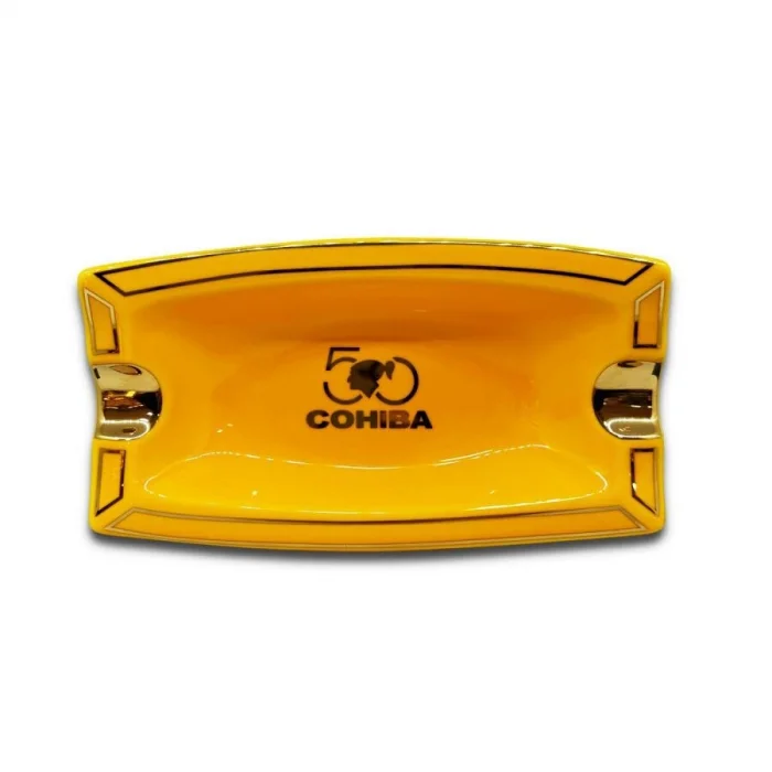 Cohiba 50.Yıl Seramik Puro Küllüğü Sarı/Gold 2li
