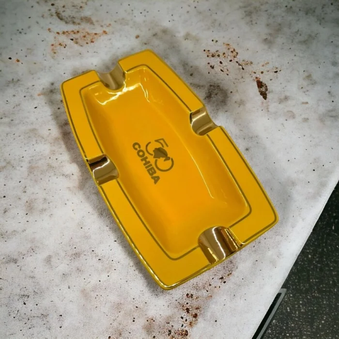 Cohiba 50.Yıl Seramik Puro Küllüğü Sarı/Gold 4lü