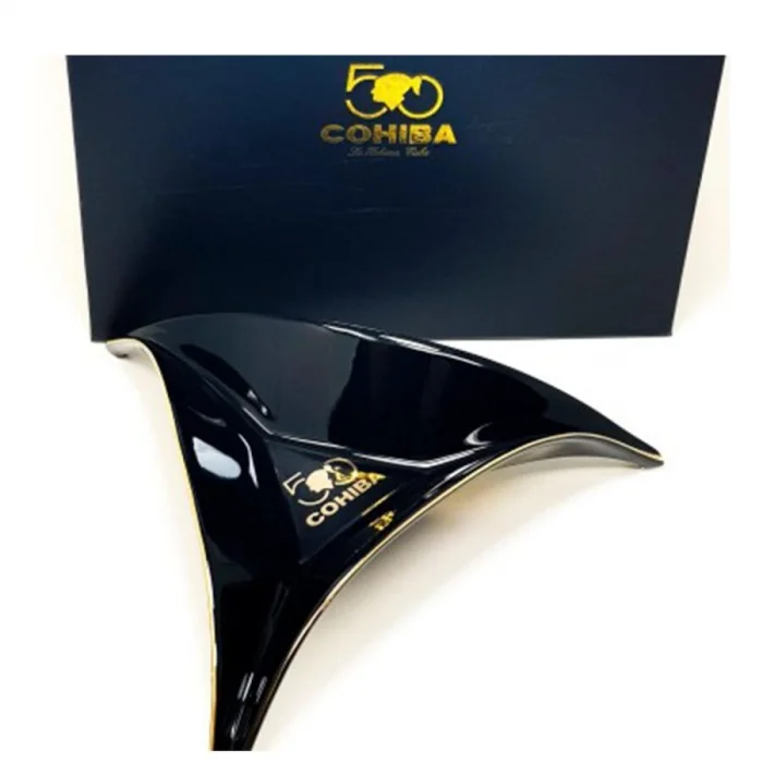 Cohiba 50.Yıl Üçgen Lüks Seramik Puro Küllüğü Siyah 3lü