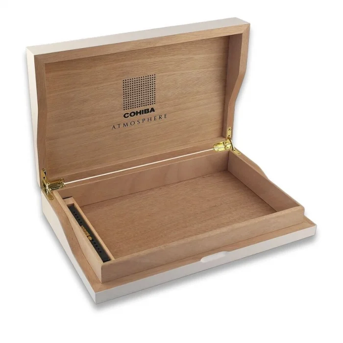 Cohiba Atmosphere Mat Beyaz Humidor Puro Kutusu 25s