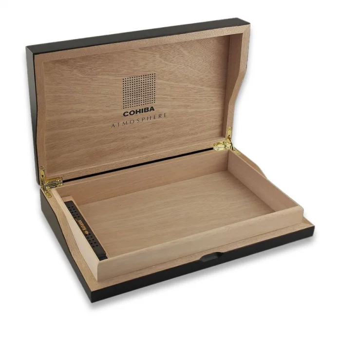 Cohiba Atmosphere Mat Siyah Humidor Puro Kutusu 25s