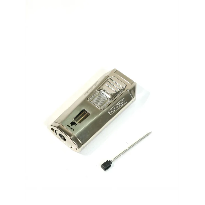 Cohiba Gümüş Çift Torch Puro Çakmak CCM0899 - Parmida