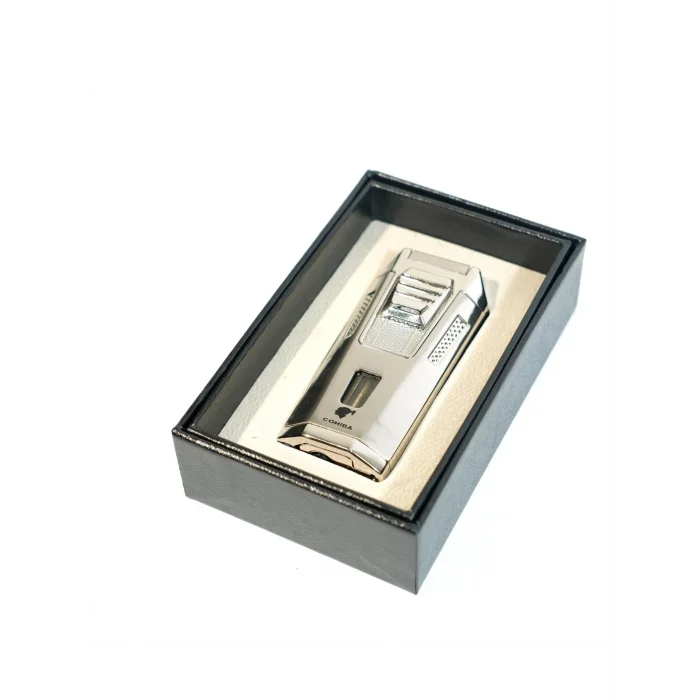 Cohiba Gümüş Çift Torch Puro Çakmak CCM0899 - Parmida