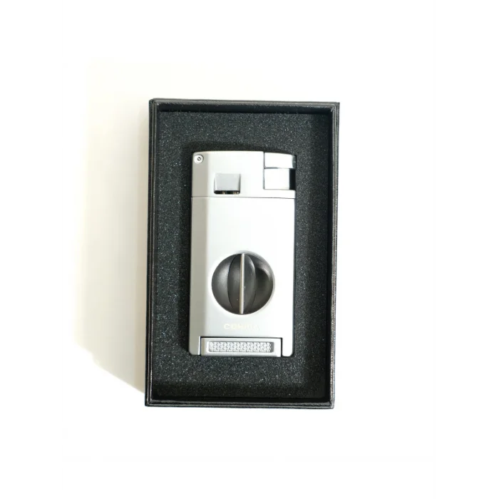 Cohiba Gümüş V Cut Çift Torch Puro Çakmak CCM0873 - Parmida