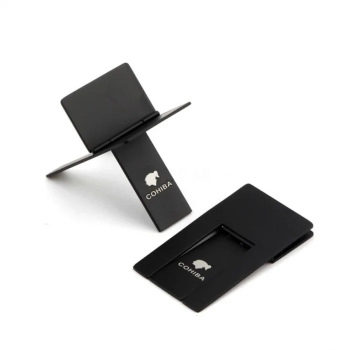 Cohiba Metal Katlanır Puro Sehpası Standı Siyah