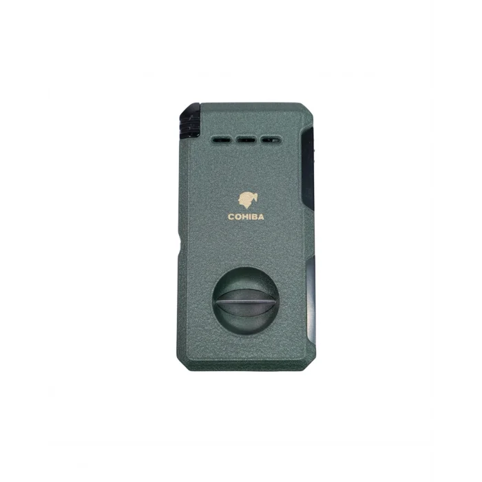 Cohiba V-Cut Makaslı Puro Çakmak Yeşil CCM0673 - Parmida