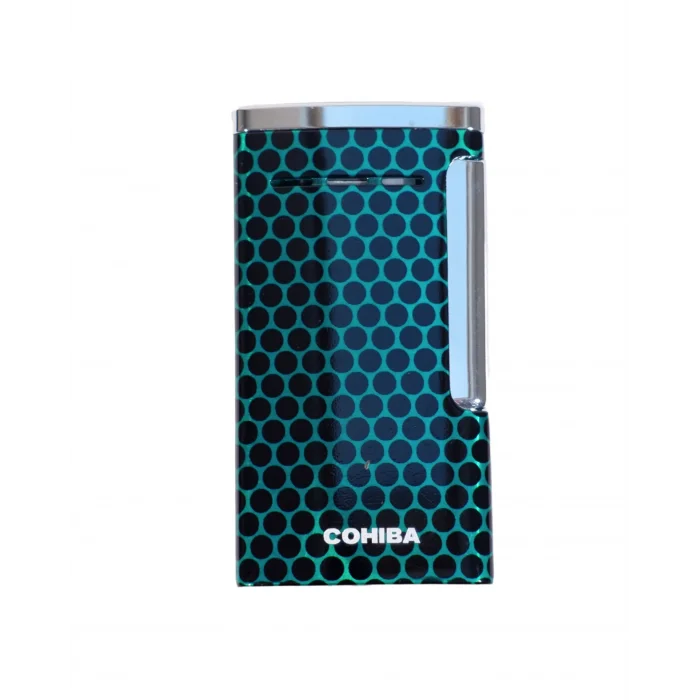Cohiba Yeşil Desenli Perde Alev Puro Çakmak CCM0792 - Parmida