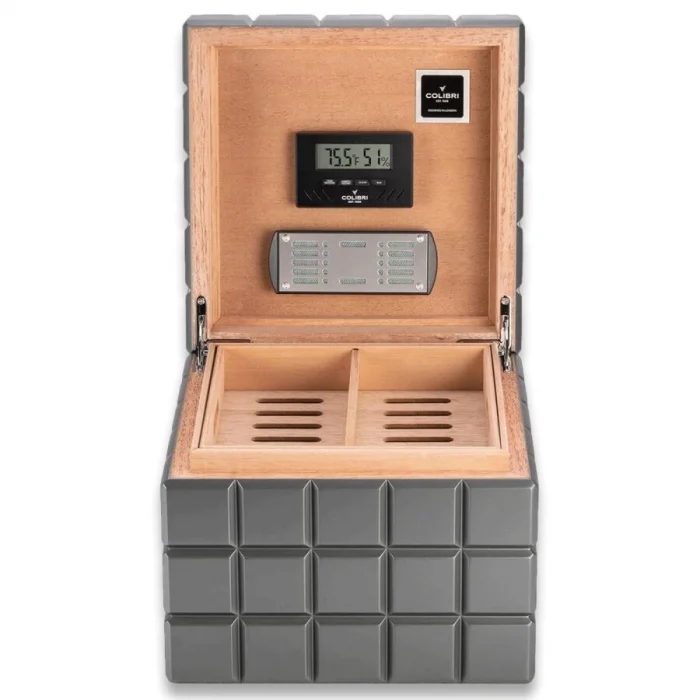 Colibri Cube Heritage Humidor Puro Kutusu Gray 70s