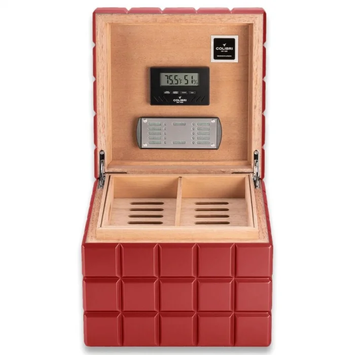 Colibri Cube Heritage Humidor Puro Kutusu Kırmızı 70s