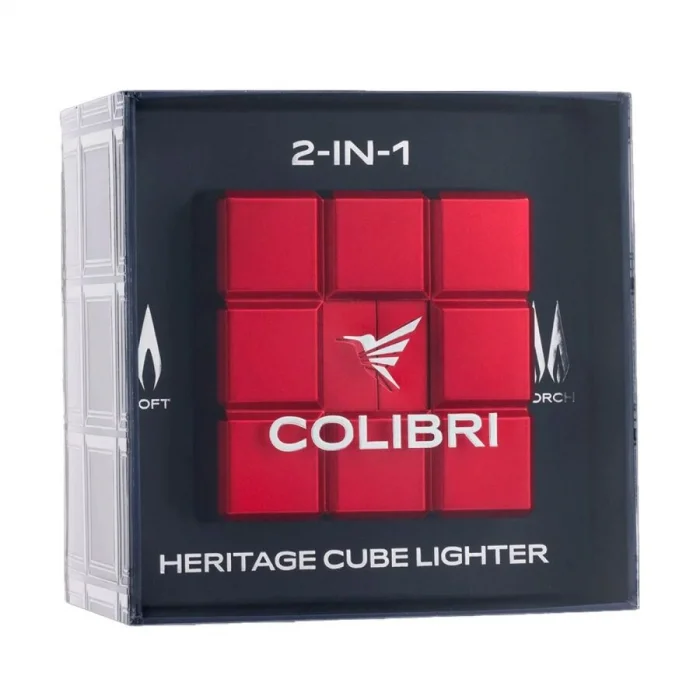 Colibri Cube Masa Çakmağı 2 Alev Kırmızı LI125T2