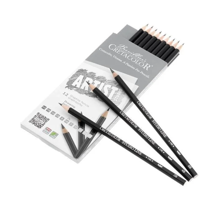 Cretacolor Artist Studio Graphite Drawing Pencils Dereceli Karakalem Eskiz Çizim Seti 12li