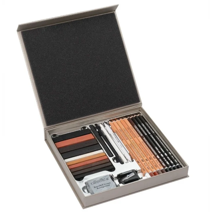 Cretacolor Passion Box Drawing Set Premium Karakalem Eskiz Çizim Seti Hediyelik Kutu 25 Parça