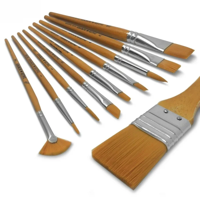 Daler Rowney Gold Taklon 10lu Çantalı Fırça Seti