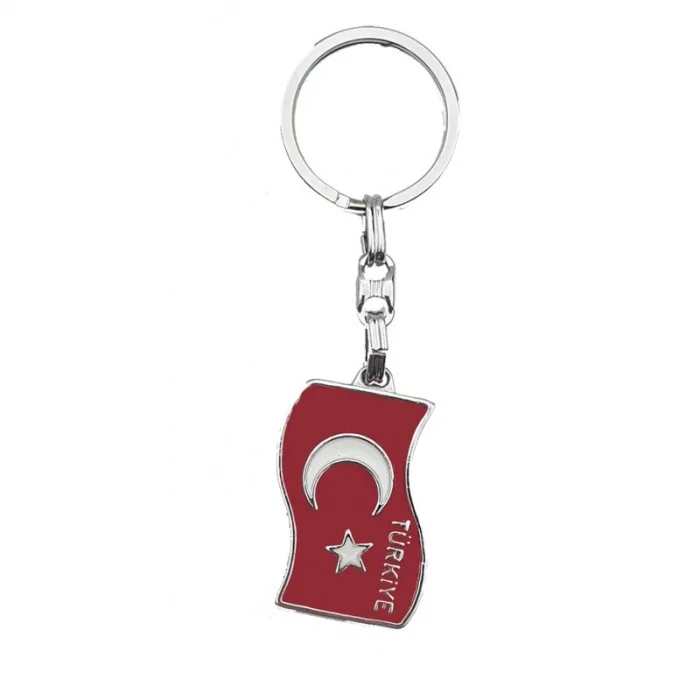 Dalgalı Bayrak Anahtarlık