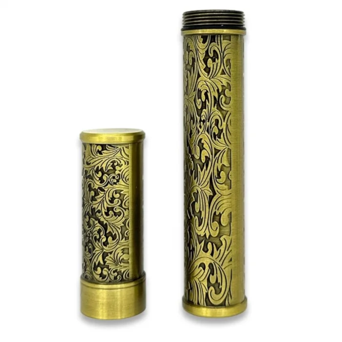 Damascus Desen Metal Puro Kılıfı Tüpü Tekli Gold 50 Ring