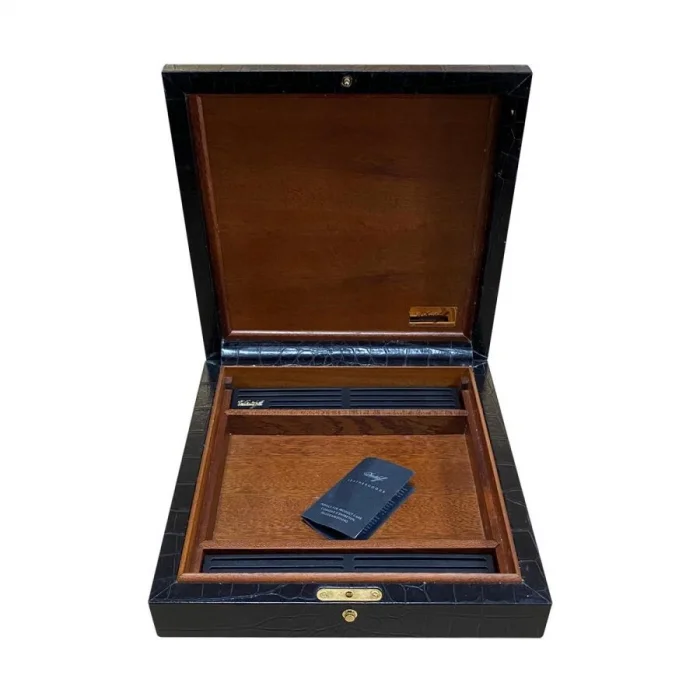 Davidoff Croco Deri Seyahat Puro Kutusu Siyah