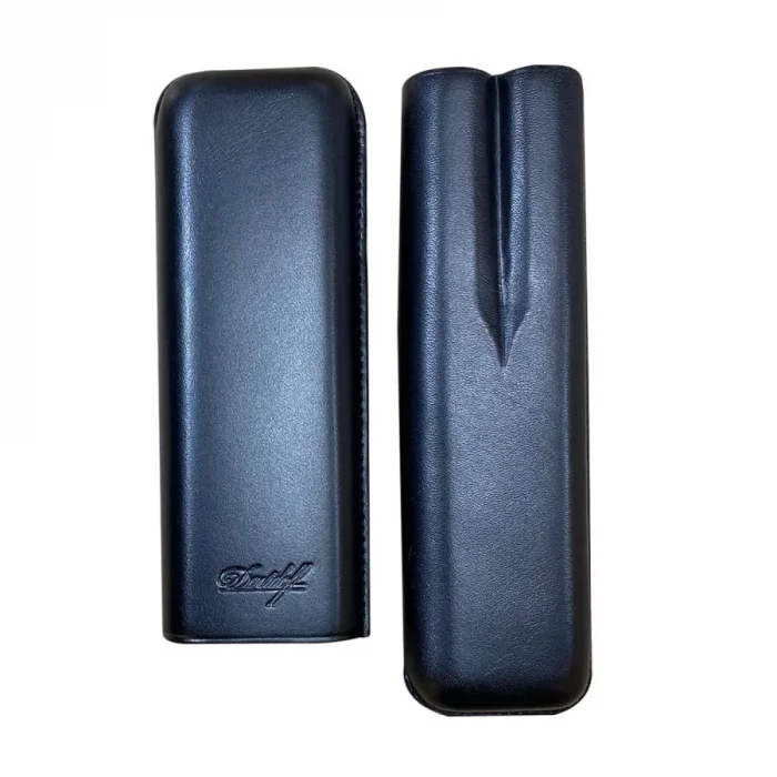 Davidoff Deri Puro Kılıfı Corona Siyah 2li (46Ring)
