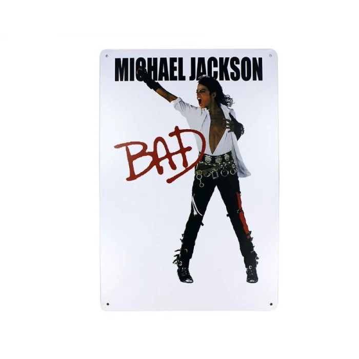 Dekoratif Vintage Metal Pano M.Jackson BAD 20x30