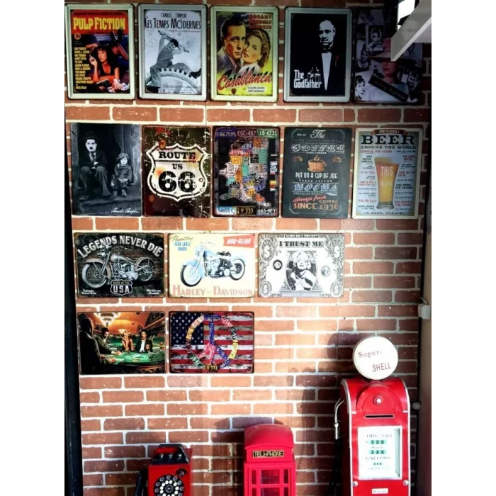 Dekoratif Vintage Metal Pano Monroe 20x30