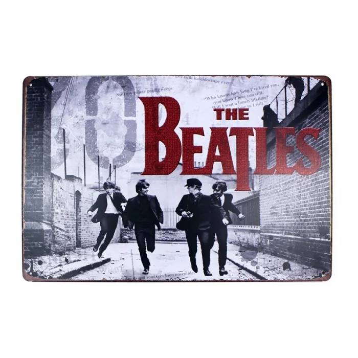 Dekoratif Vintage Metal Pano The Beatles 20x30
