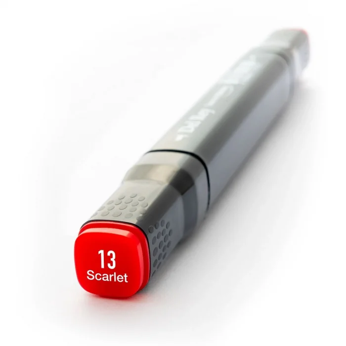 Del Rey Çift Uçlu Çizim Marker Kalemi 13 Scarlet
