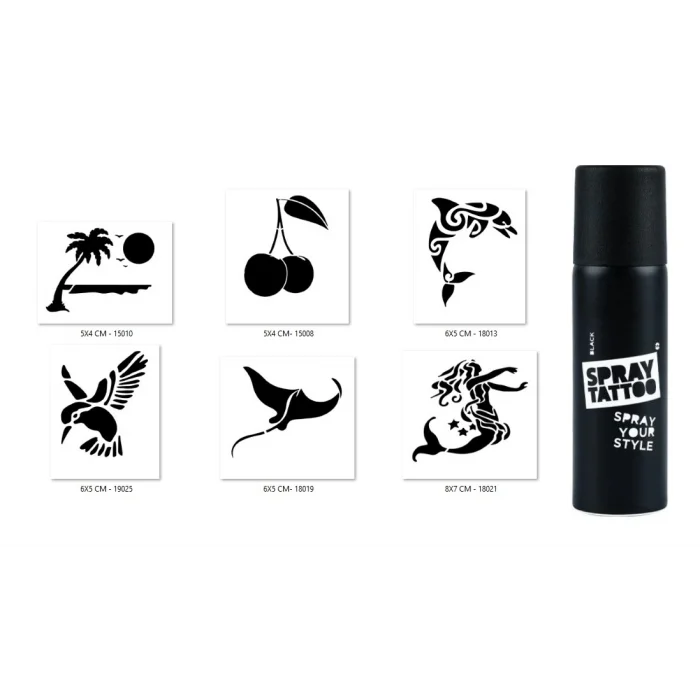 Deniz Ve Hayvan Geçici Sprey Dövme Seti Spray Tatto