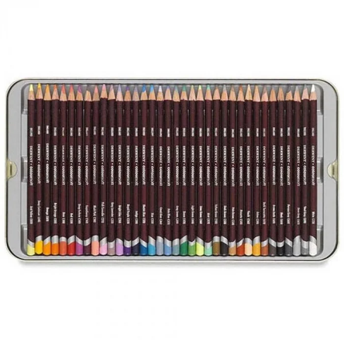 Derwent Coloursoft Pencils Yumuşak Kuru Boya Kalemi Seti 36lı Teneke Kutu