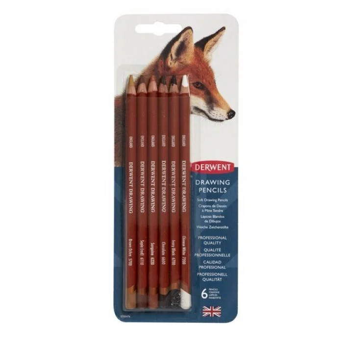 Derwent Drawing Pencils Renkli Çizim Kalemi Seti 6lı Blister