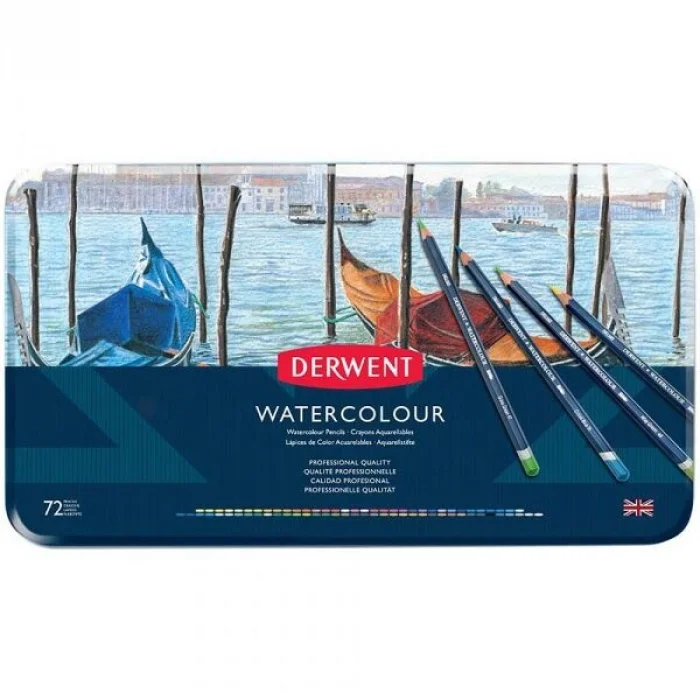 Derwent Watercolour Pencil Sulu Boya Kalemi Seti 72&prime;li Teneke Kutu