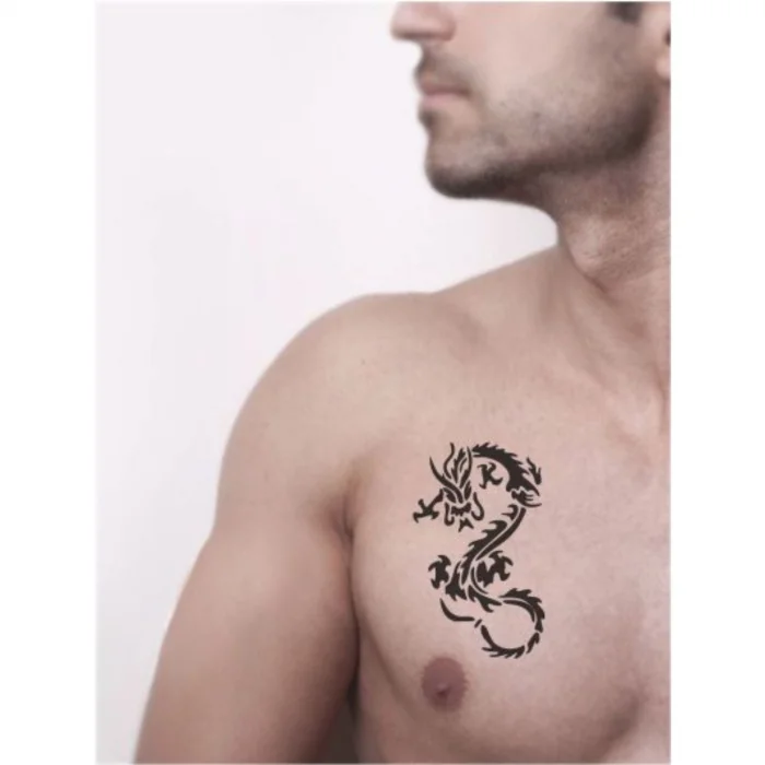 Dev Yılan Gibi Ejderha Tattoo Geçici Dövme Şablonları Kına Kalıpları