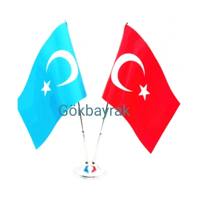 Doğu Türkistan Masa Bayrağı (Gökbayrak)