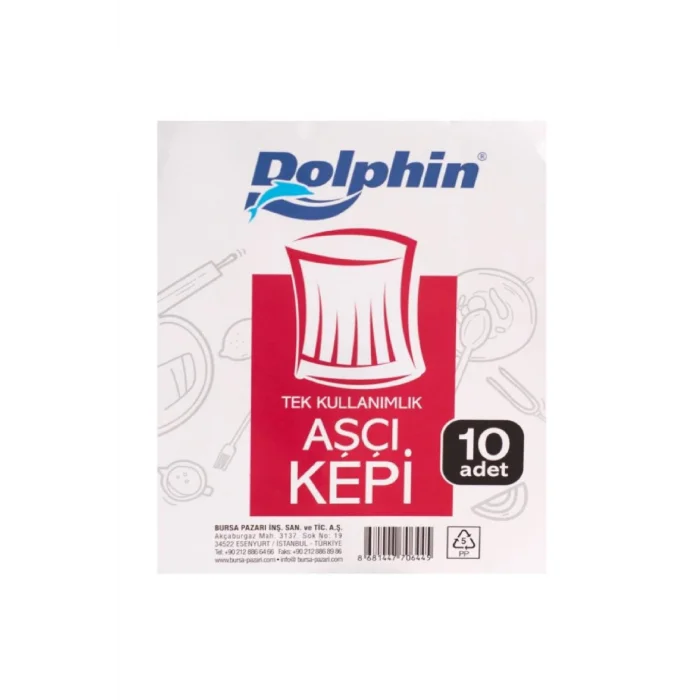 Dolphin Aşçı Kepi 10 Adet